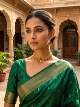 Traditional Gold-Plated Choker Necklace Set with Earrings | Indian Jewellery - photo 4