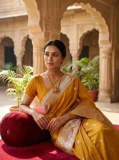Lakshmi Temple Pendant - Gold-Tone Bead Chain, Pearl Drops - photo 4