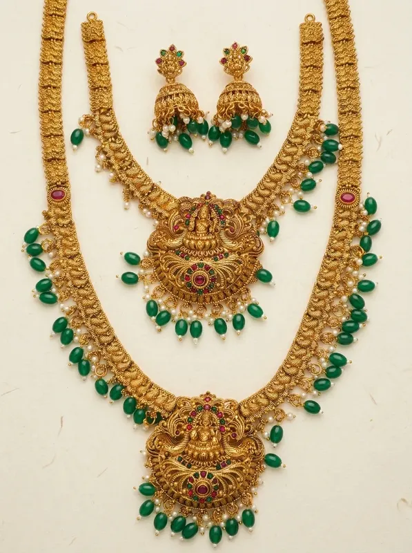 Peacock Meenakari Set