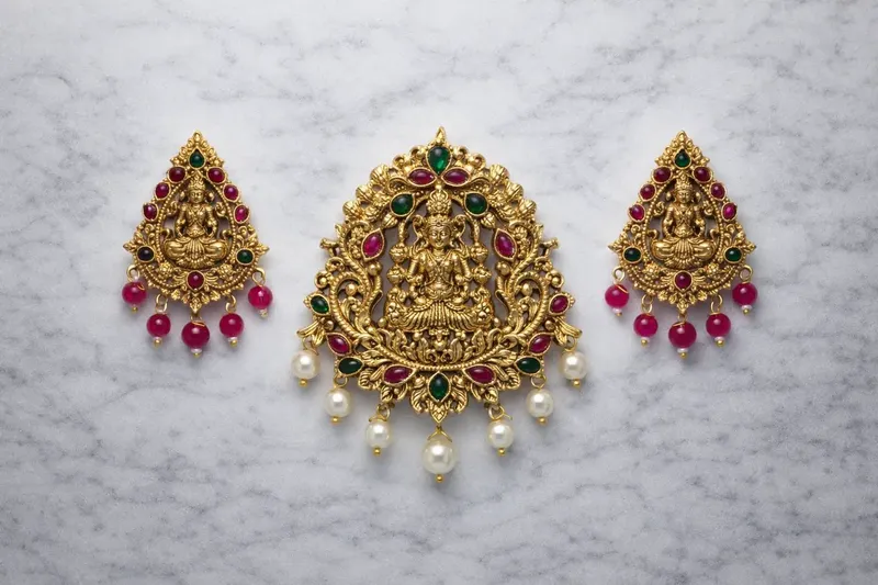 Peacock Pendant Set